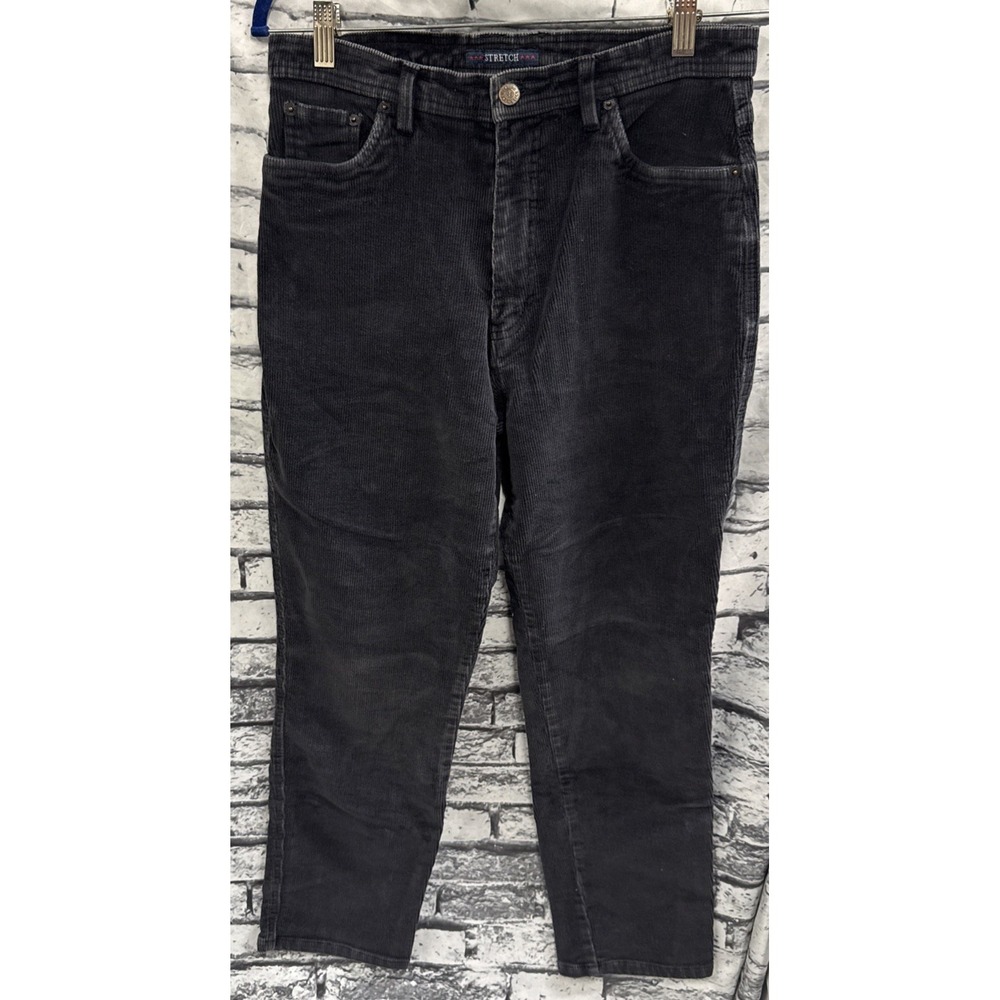 Bill Blass  Black Boot Cut Corduroy Pants